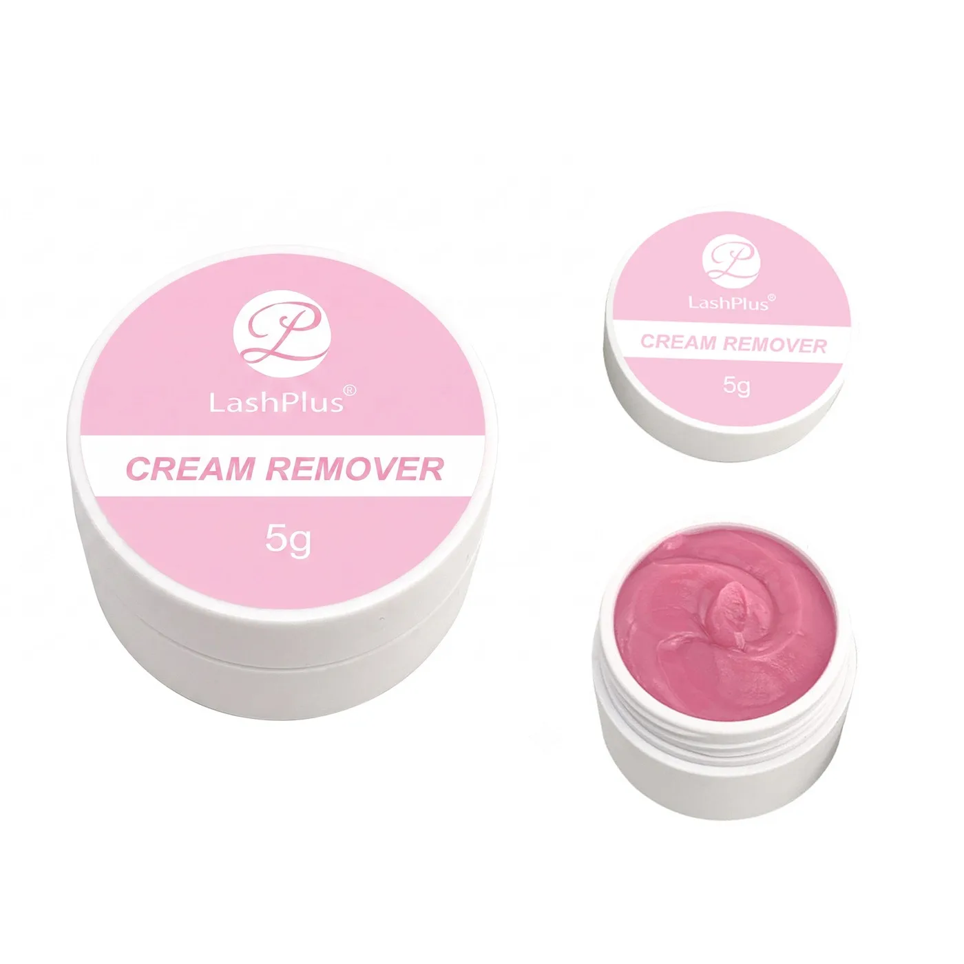 Removedor LashPlus em creme, pote de 5g, removedor de cola de marca própria